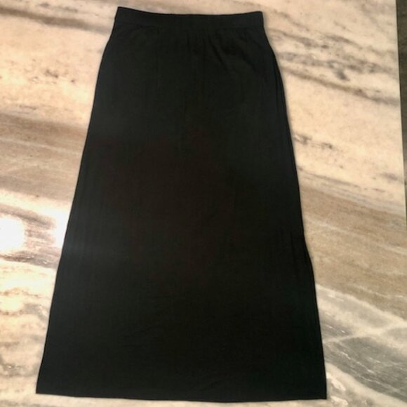 NWT LOFT Lightweight Long Skirt, Two Pockets, Side Slit, Black Size XSP - Picture 6 of 10